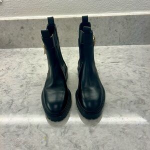 NWT Zara booties  with gold buckle